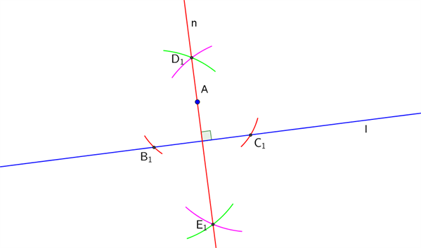 Figur 6A At Konstruere En Parallel Linje Gennem Et Punkt