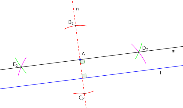 Figur 6B At Konstruere En Parallel Linje Gennem Et Punkt